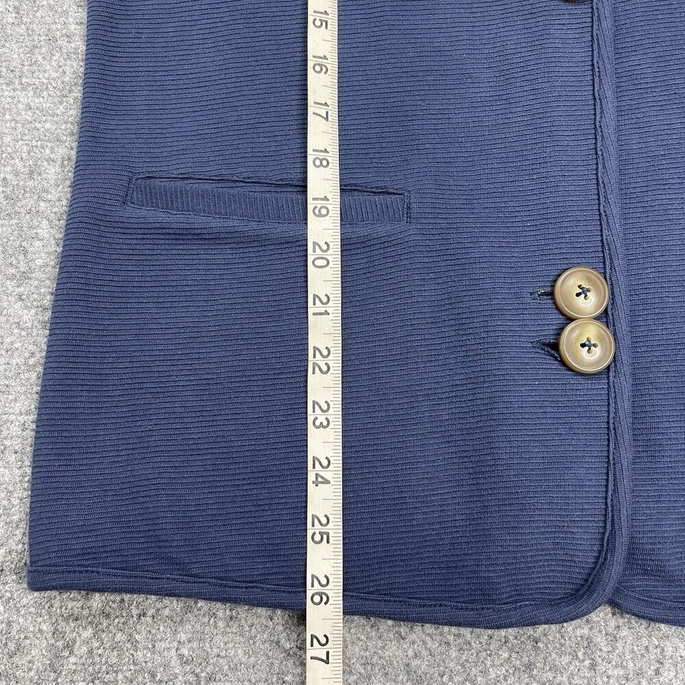 Coldwater Creek Cardigan Sweater Womens Large Navy Button Front Pockets Cotton - Picture 8 of 10
